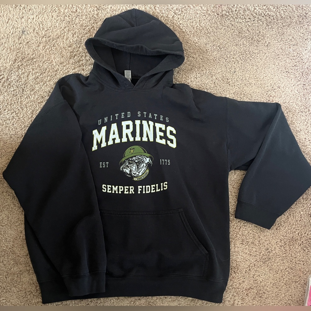 Black Marines Hoodie